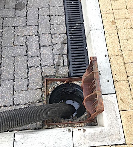 Channel drain and gully being cleared